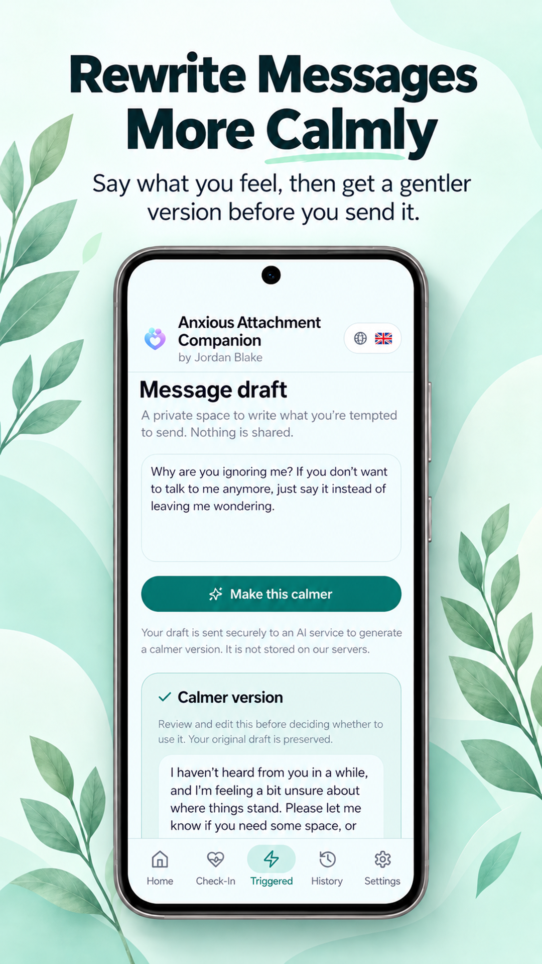 Rewrite Messages More Calmly